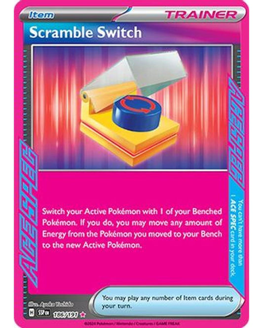 Scramble Switch 186/191  - Holofoil SV08 Surging Sparks - ACE SPEC Rare