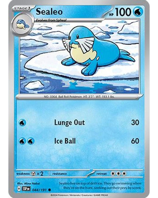 Sealeo 044/191  - Reverse Holofoil SV08 Surging Sparks - Common