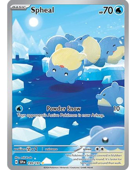 Spheal 199/191  - Holofoil SV08 Surging Sparks - Illustration Rare