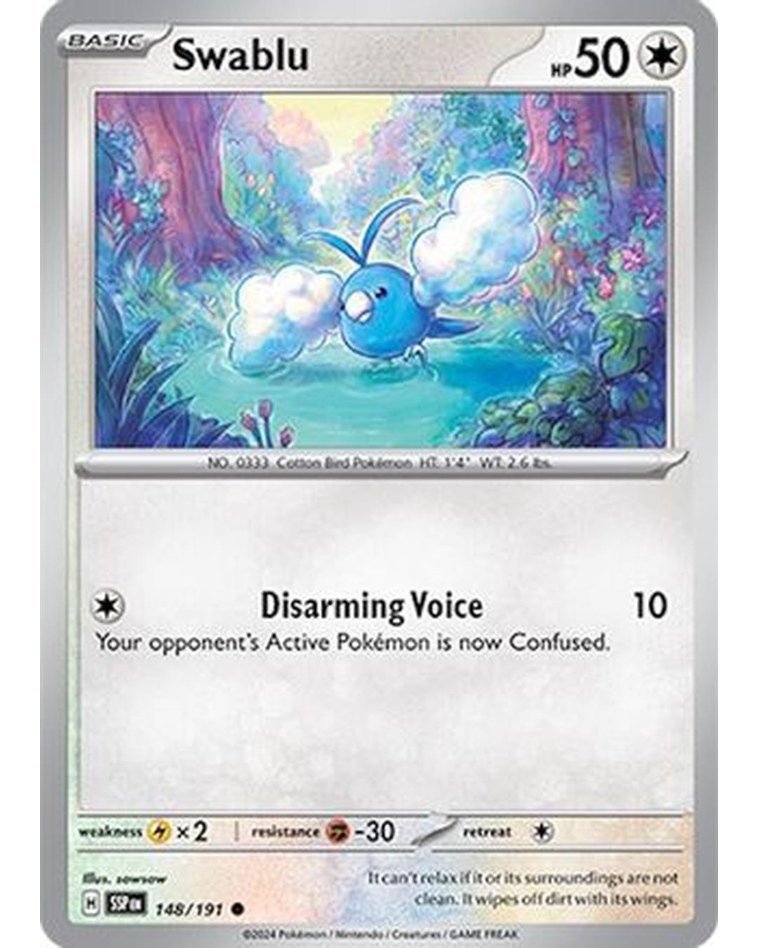 Swablu 148/191  SV08 Surging Sparks - Common