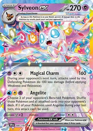 Sylveon ex 086/191  - Holofoil SV08 Surging Sparks - Double Rare