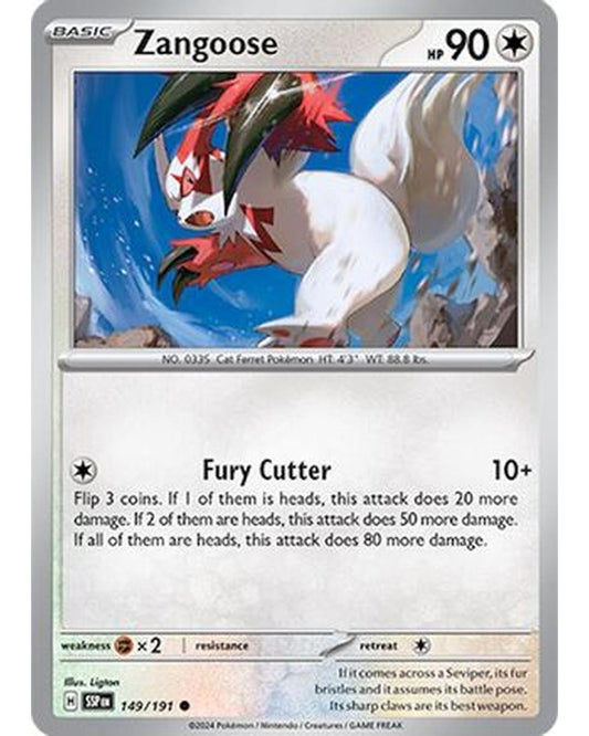 Zangoose 149/191  - Reverse Holofoil SV08 Surging Sparks - Common