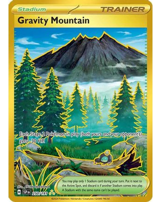 Gravity Mountain 250/191  - Holofoil SV08 Surging Sparks - Hyper Rare