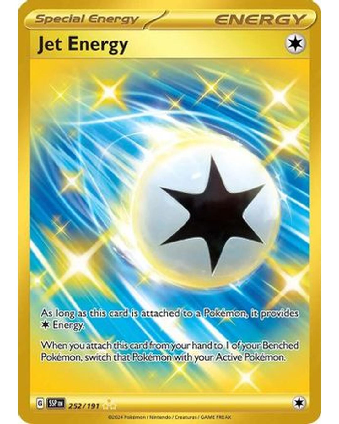Jet Energy 252/191  - Holofoil SV08 Surging Sparks - Hyper Rare
