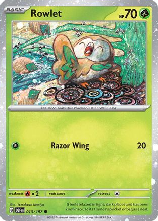 Rowlet 013/197  - Holofoil Miscellaneous Cards & Products - Common