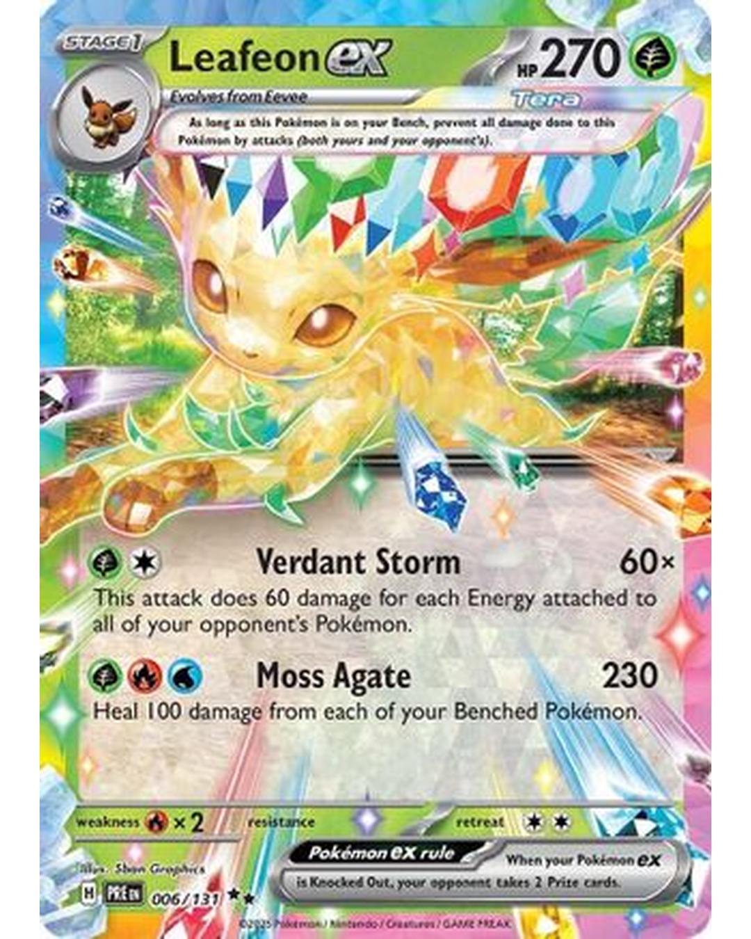 Leafeon ex 006/131  - Holofoil SV Prismatic Evolutions - Double Rare