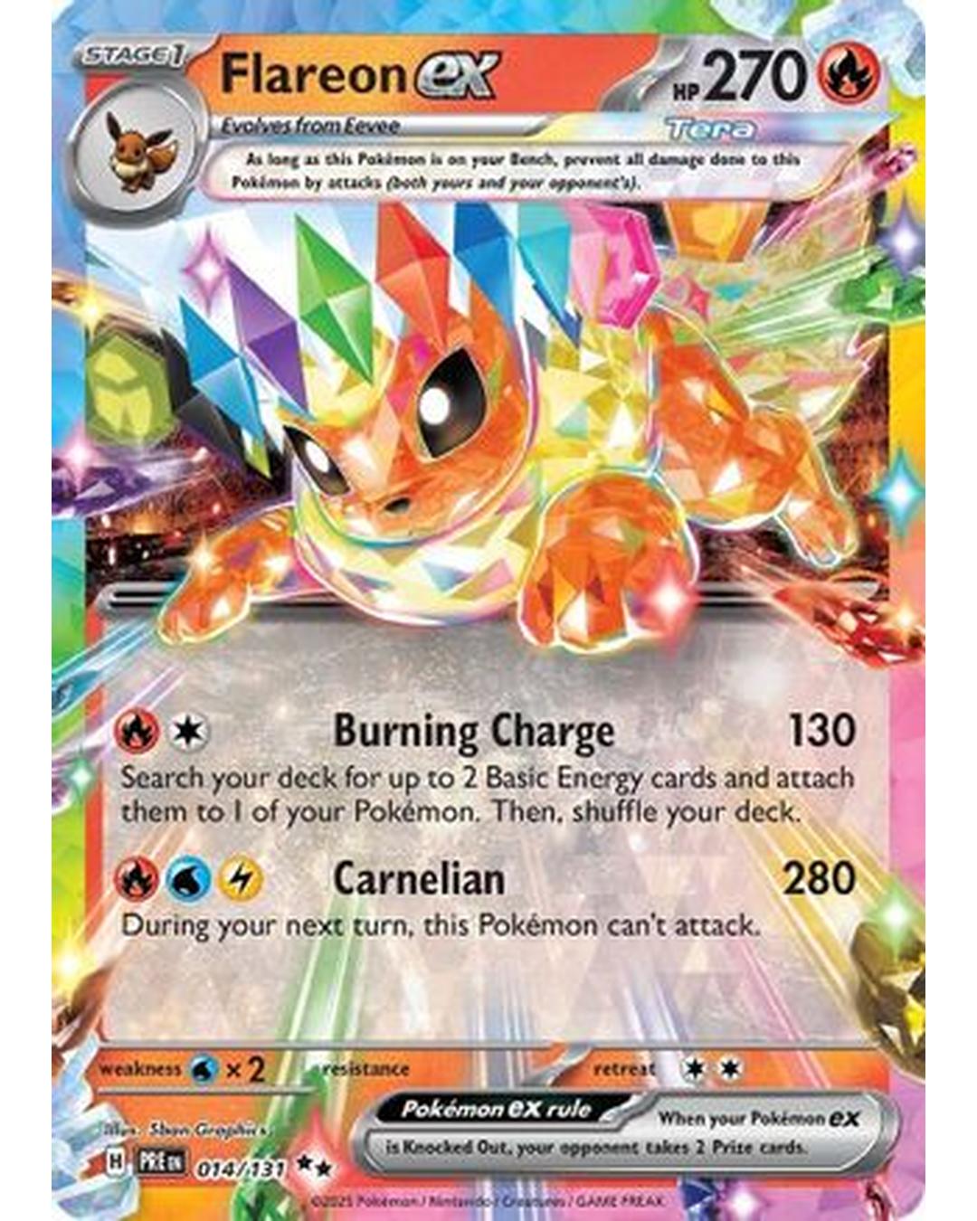 Flareon ex 014/131  - Holofoil SV Prismatic Evolutions - Double Rare