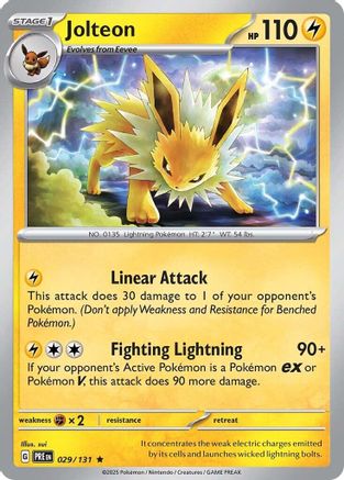 Jolteon 029/131  - Holofoil SV Prismatic Evolutions - Rare
