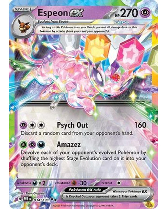 Espeon ex 034/131  - Holofoil SV Prismatic Evolutions - Double Rare