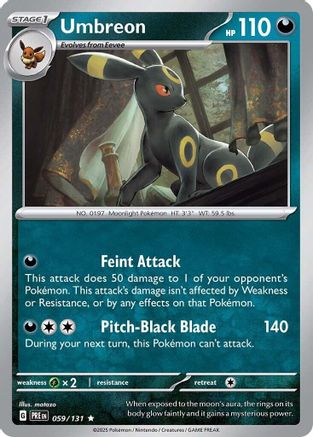 Umbreon 059/131  - Reverse Holofoil SV Prismatic Evolutions - Rare