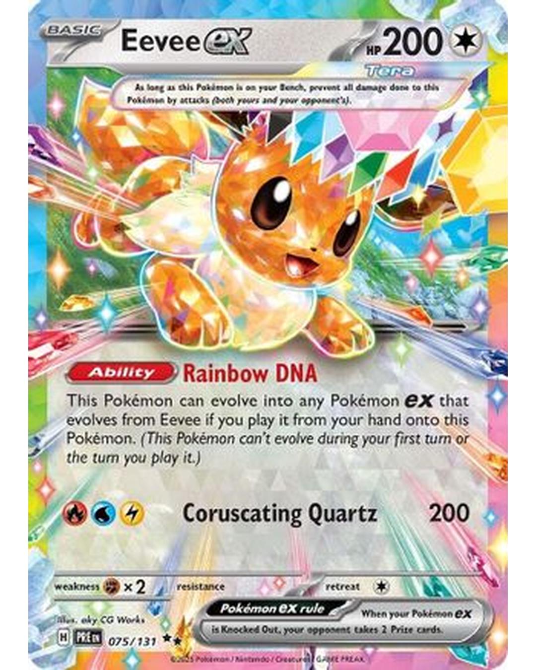 Eevee ex 075/131  - Holofoil SV Prismatic Evolutions - Double Rare