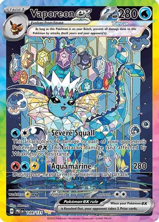 Vaporeon ex 149/131  - Holofoil SV Prismatic Evolutions - Special Illustration Rare