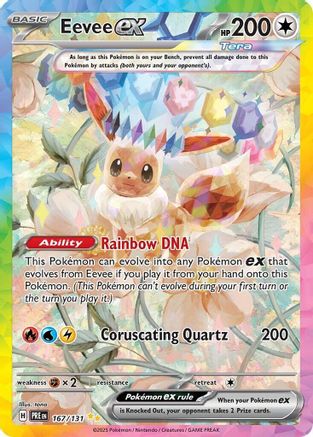 Eevee ex 167/131  - Holofoil SV Prismatic Evolutions - Special Illustration Rare