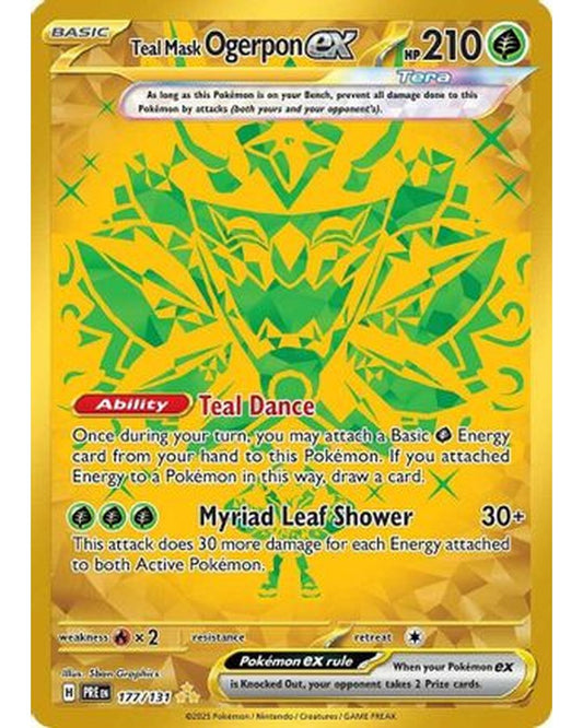 Teal Mask Ogerpon ex 177/131  - Holofoil SV Prismatic Evolutions - Hyper Rare