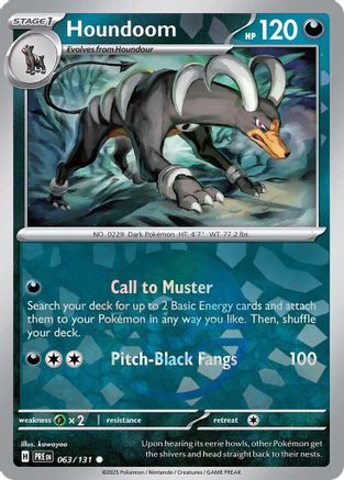 Houndoom (Poke Ball Pattern) 063/131  - Holofoil SV Prismatic Evolutions - Common