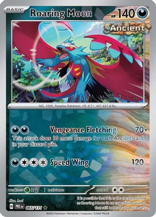 Roaring Moon (Poke Ball Pattern) 065/131  - Holofoil SV Prismatic Evolutions - Rare