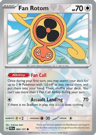 Fan Rotom (Poke Ball Pattern) 085/131  - Holofoil SV Prismatic Evolutions - Common
