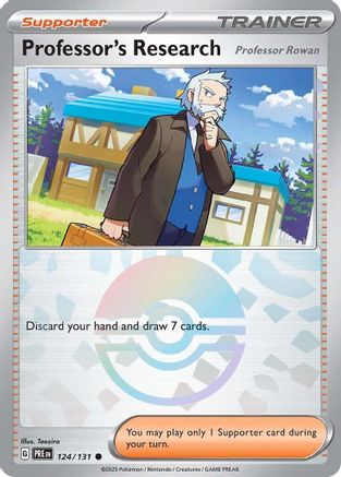Professor's Research [Professor Rowan] (Poke Ball Pattern) 124/131  - Holofoil SV Prismatic Evolutions - Common