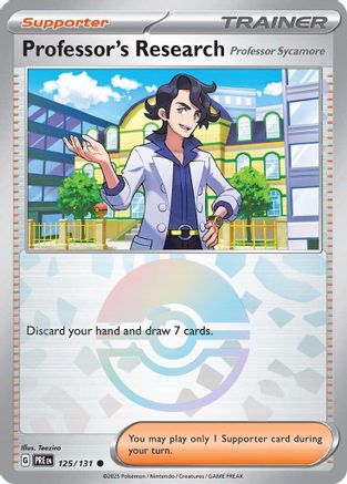 Professor's Research [Professor Sycamore] (Poke Ball Pattern) 125/131  - Holofoil SV Prismatic Evolutions - Common