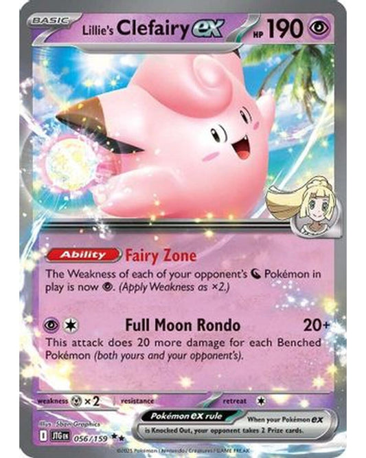 Lillie's Clefairy ex 056/159  - Holofoil SV09 Journey Together - Double Rare