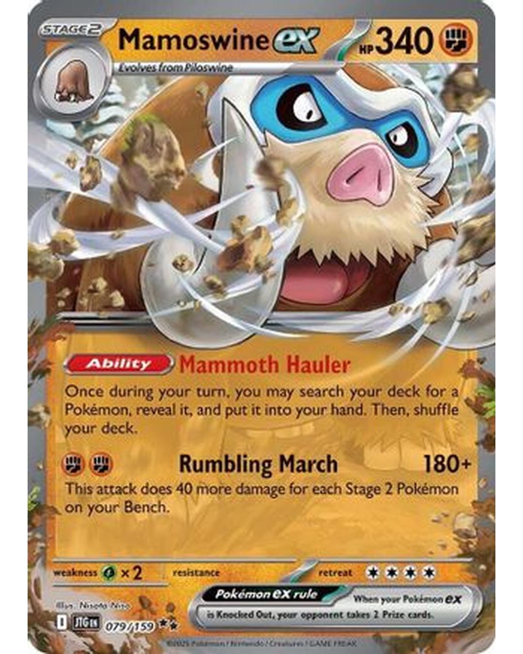 Mamoswine ex 079/159  - Holofoil SV09 Journey Together - Double Rare