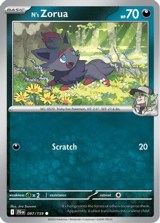 N's Zorua 097/159  SV09 Journey Together - Common