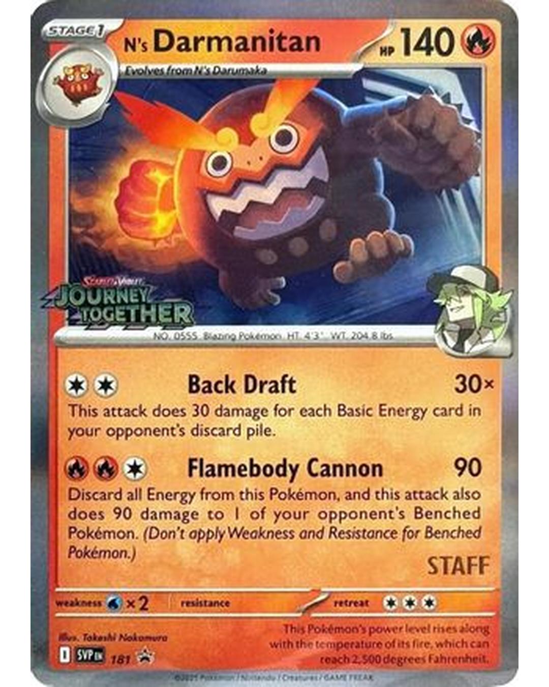 N's Darmanitan 181  - Holofoil SV Scarlet & Violet Promo Cards - Promo