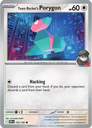 Team Rocket's Porygon 153/182  SV10 Destined Rivals - Common