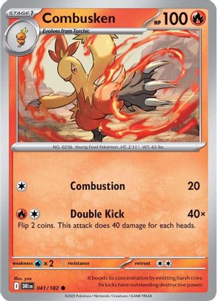 Combusken 041/182  - Reverse Holofoil SV10 Destined Rivals - Common