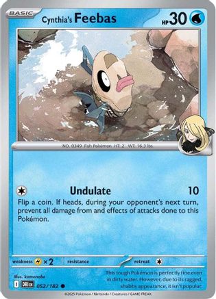 Cynthia's Feebas 052/182  - Reverse Holofoil SV10 Destined Rivals - Common