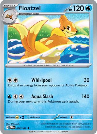 Floatzel 058/182  SV10 Destined Rivals - Uncommon