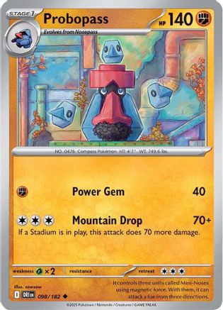 Probopass 098/182  - Reverse Holofoil SV10 Destined Rivals - Uncommon