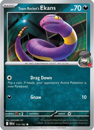 Team Rocket's Ekans 112/182  SV10 Destined Rivals - Common