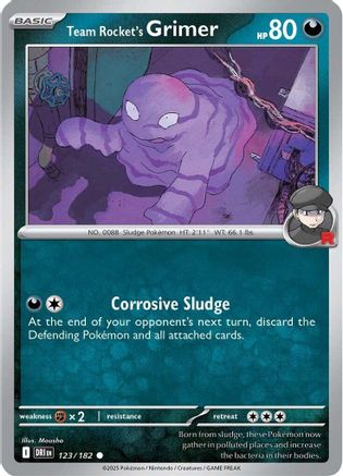 Team Rocket's Grimer 123/182  - Reverse Holofoil SV10 Destined Rivals - Common