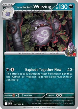 Team Rocket's Weezing 126/182  SV10 Destined Rivals - Uncommon