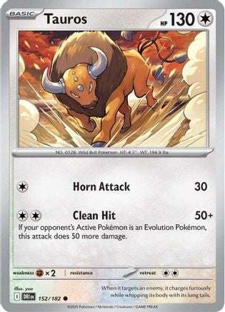 Tauros 152/182  - Reverse Holofoil SV10 Destined Rivals - Common