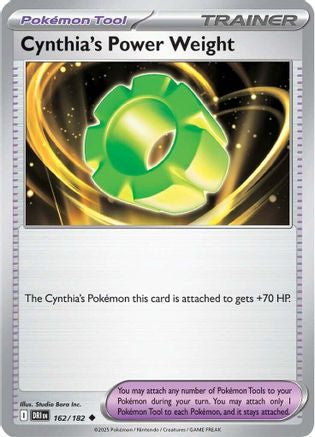 Cynthia's Power Weight 162/182  - Reverse Holofoil SV10 Destined Rivals - Uncommon