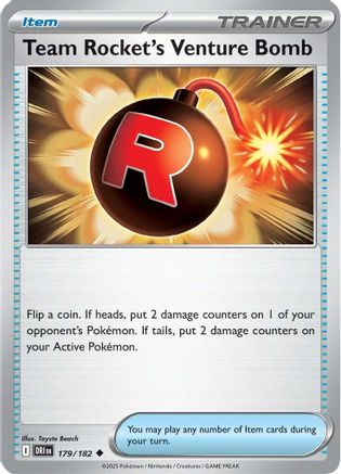 Team Rocket's Venture Bomb 179/182  SV10 Destined Rivals - Uncommon