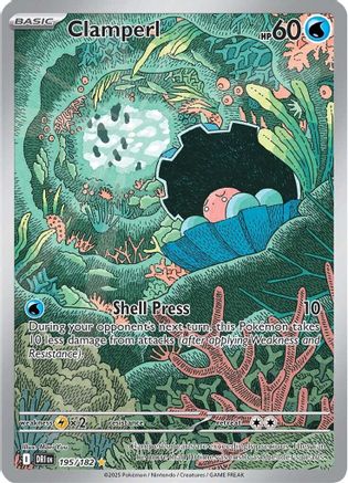 Clamperl 195/182  - Holofoil SV10 Destined Rivals - Illustration Rare