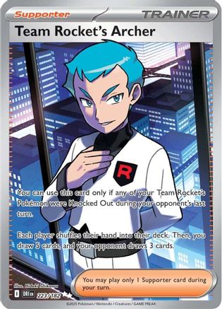 Team Rocket's Archer 223/182  - Holofoil SV10 Destined Rivals - Ultra Rare