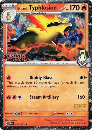 Ethan's Typhlosion (Prerelease) [Staff] 034  - Holofoil Miscellaneous Cards & Products - Rare