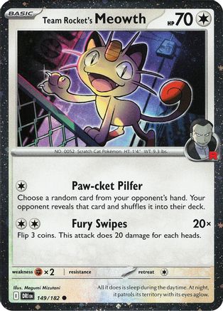 Team Rocket's Meowth (Cosmos Holo) 149  - Holofoil Miscellaneous Cards & Products - Common