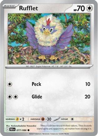 Rufflet 077/086  SV Black Bolt - Common