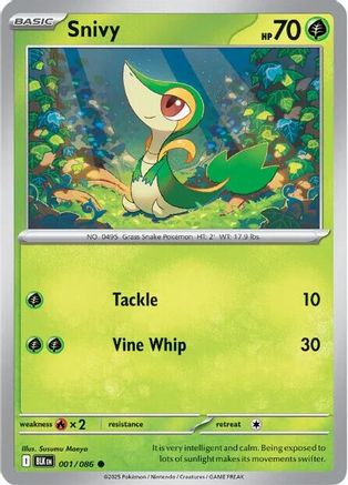 Snivy 001/086  SV Black Bolt - Common