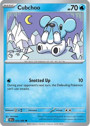 Cubchoo 025/086  - Reverse Holofoil SV Black Bolt - Common