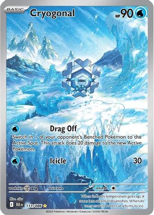 Cryogonal 111/086  - Holofoil SV Black Bolt - Illustration Rare