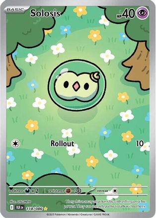 Solosis 118/086  - Holofoil SV Black Bolt - Illustration Rare