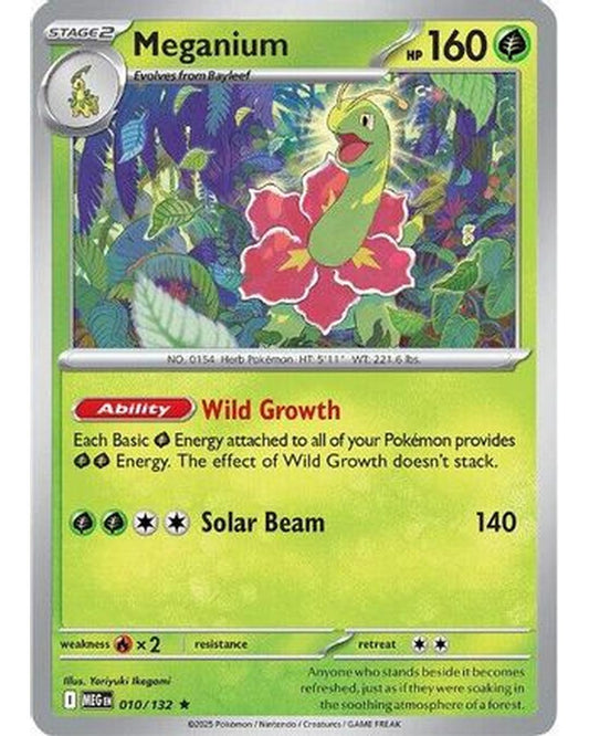 Meganium 010/132  - Holofoil ME01 Mega Evolution - Rare
