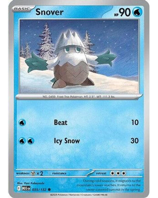 Snover 035/132  - Reverse Holofoil ME01 Mega Evolution - Common