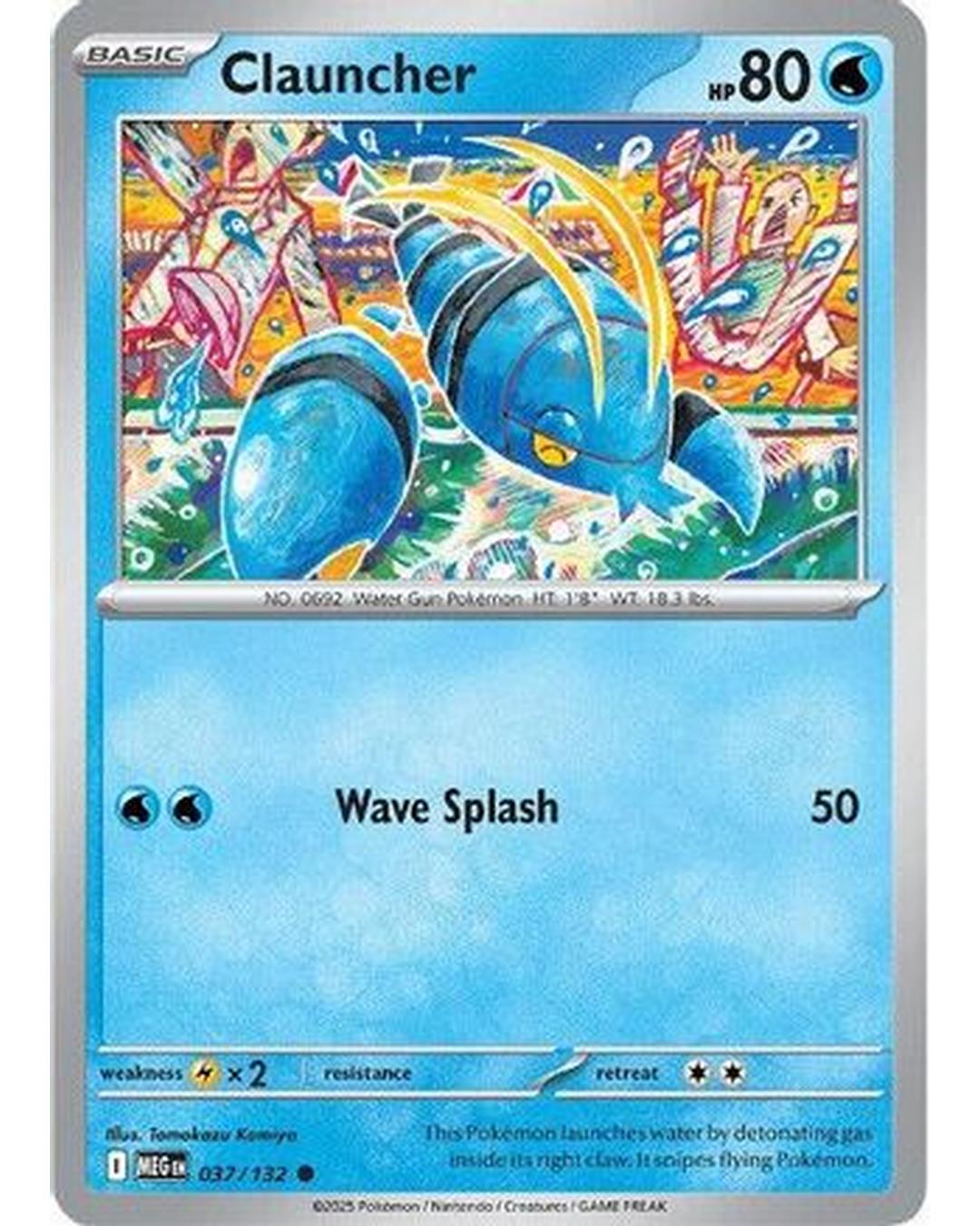 Clauncher 037/132  - Reverse Holofoil ME01 Mega Evolution - Common